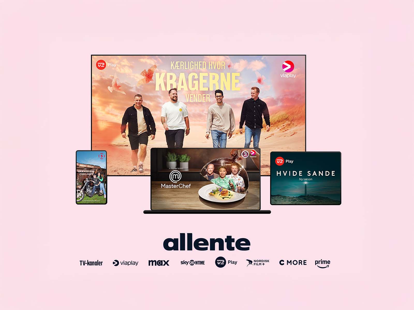 Tv-programmer vises på tv, tablet og mobil. TV-pakker med streamingtjenester fra Allente. Bestil streamingtjenester med 20% rabat via EWII.